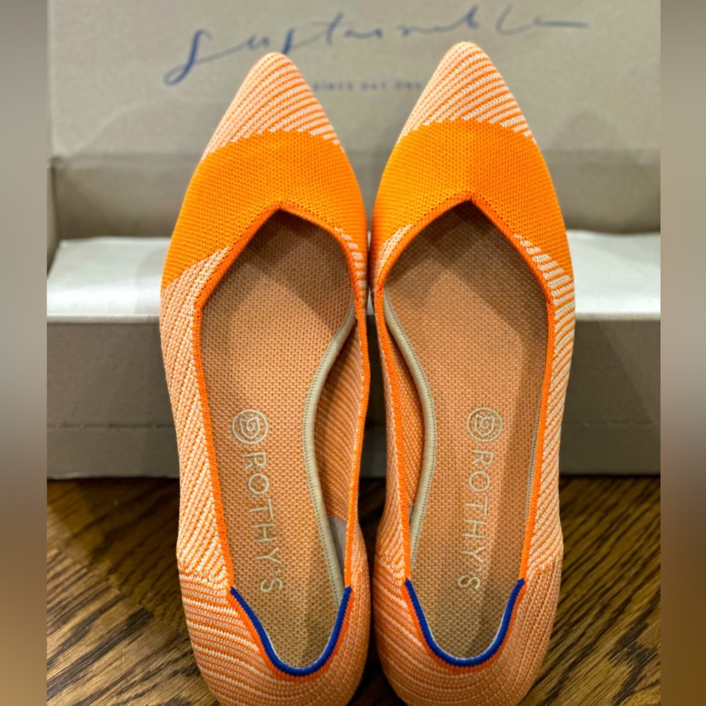 Rothy’s The Point Orange, Size 11.5 (fits like 11)